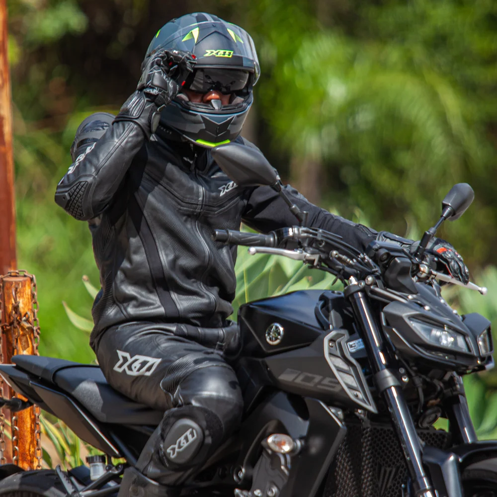 Macacão X11 Masculino Apex 1 Peça Preto - Spinelli Motos Boutique